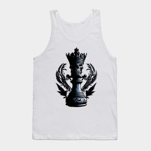 Cool skull head Chess pieces king Tank Top